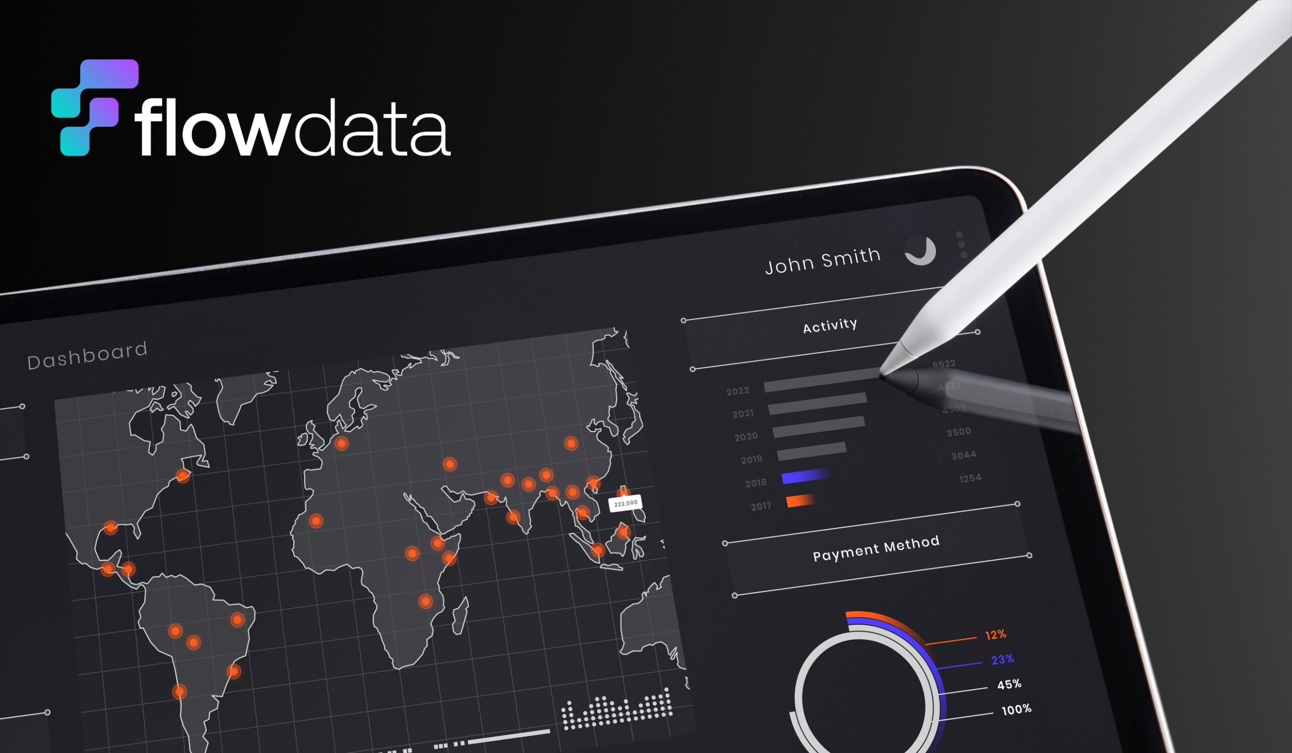 Flow Data Logo design