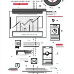 technical line art illustration of branding strategy